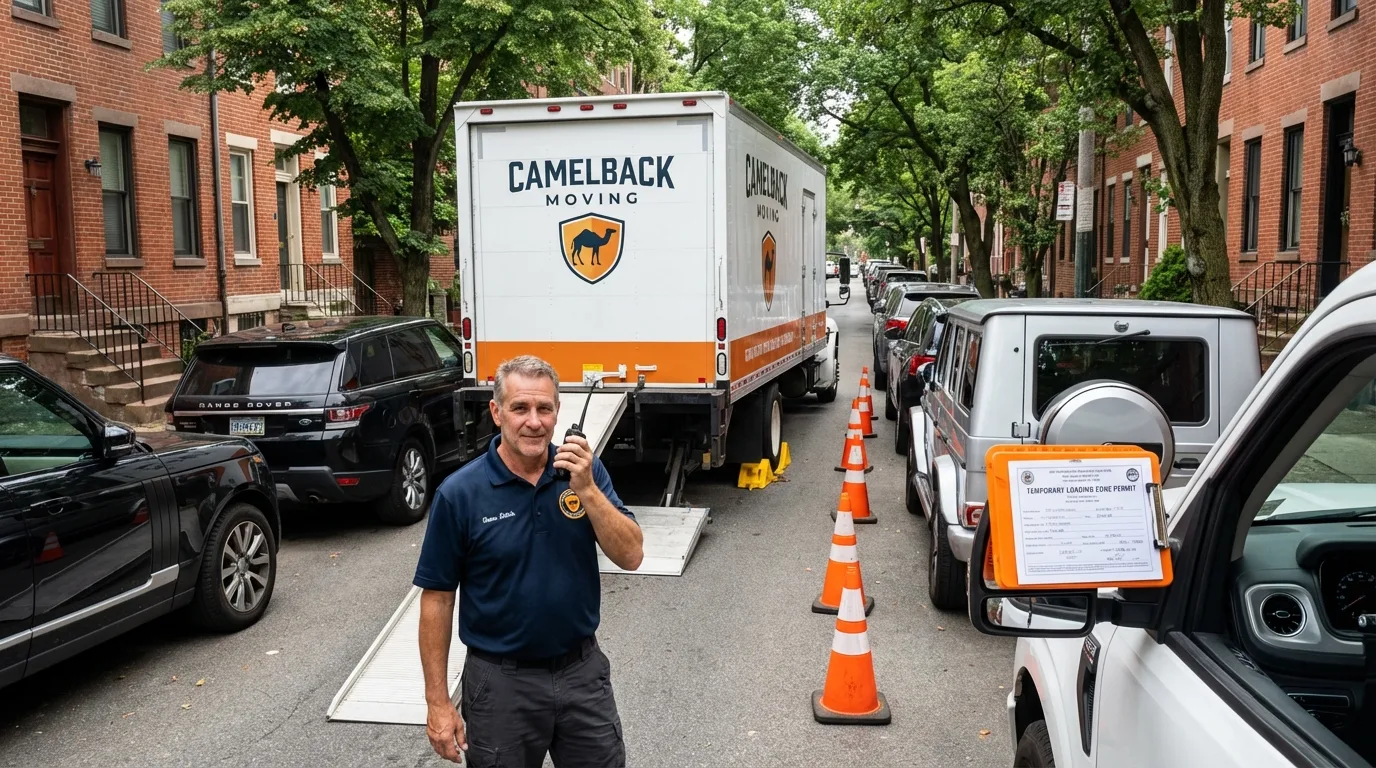 City street loading permit setup in Port Chester, NY