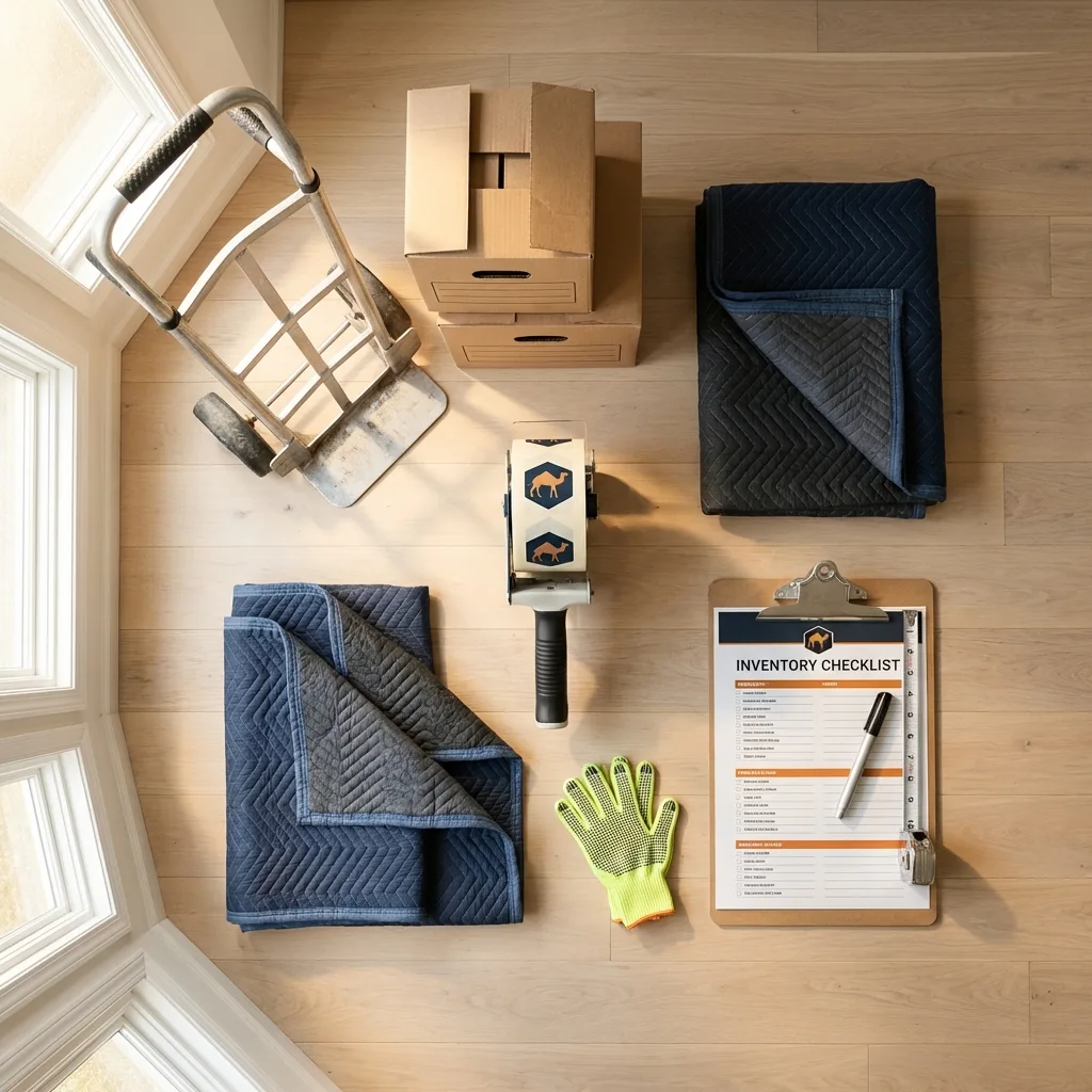 Professional moving supplies and packing materials layout for Port Chester residential relocations