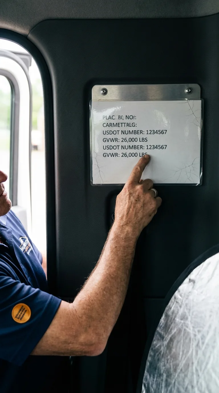 USDOT licensing placard verification in Port Chester
